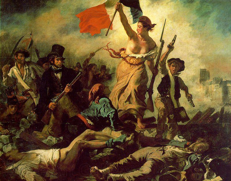 Eugene Delacroix Liberty Leading the People Spain oil painting art
